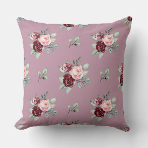 Rose Floral/Blue Floral Country Designer Pillow