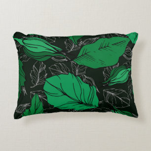 rose floral botanical flowers. Wild spring leaf w Decorative Cushion