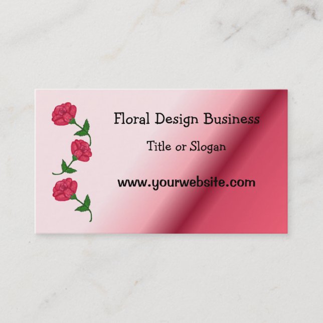 Rose Floral Business Design Business Card (Front)