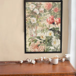 Rose Floral French Vintage Ephemera Decoupage Tissue Paper<br><div class="desc">Image 5. Beautiful vertical Victorian vintage botanical rose design, sheet music, script calligraphy handwriting, French advertising ephemera, muted leaf foliage greenery and aged parchment background. This collage is part of a series of coordinating images perfect for utilising on painted furniture, cabinet doors or to create sophisticated wall art crafting. It...</div>