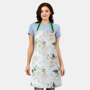 Rose Floral Garden Pattern Apron