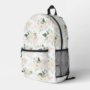 Rose Floral Garden Pattern Printed Backpack