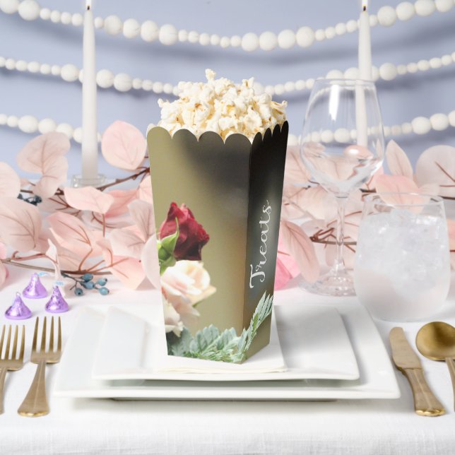 Rose Floral Image Favour Box (Wedding)