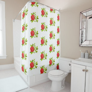 rose floral lovely  shower curtain