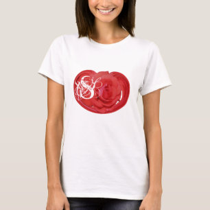 Rose Floral Monogram Your Initials T-Shirt