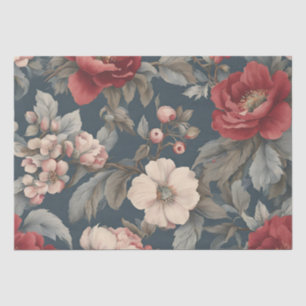 Rose Floral on Spruce Tissue Paper