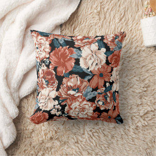 Rose Floral Pattern Elegant Design Cushion