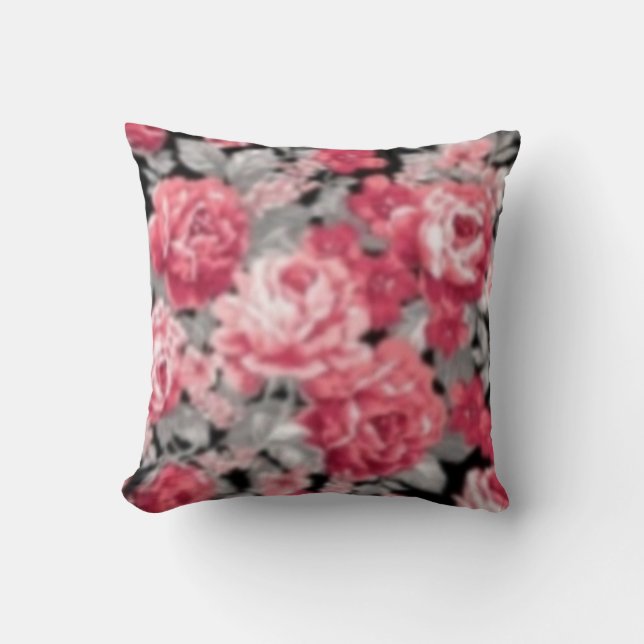 Rose Floral Pillow (Front)