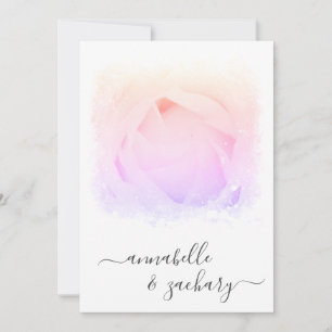 *~* Rose Floral RSVP - QR  AR8 WEDDING Invitation