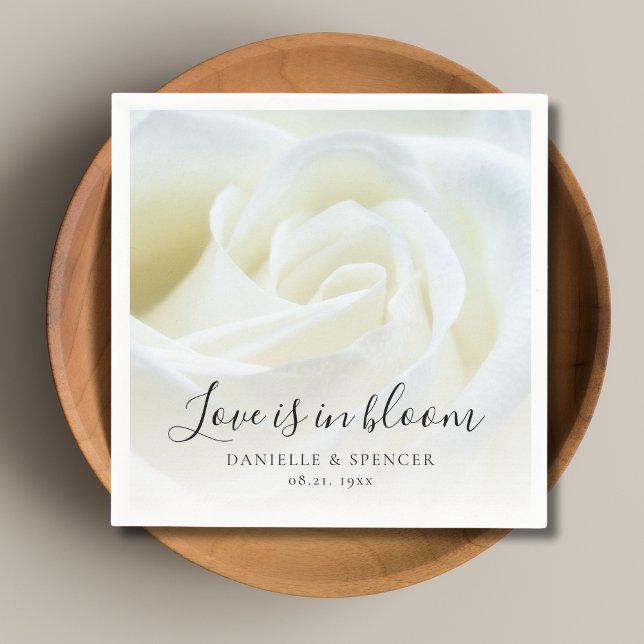 Rose Floral Wedding Napkin (Floral Wedding Napkins)