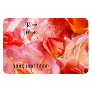 Rose Florist magnets Business Add Phone Number