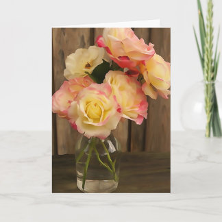 Rose Flower Arrangement Card