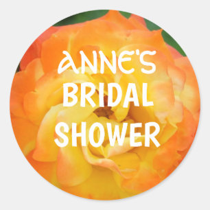 Rose Flower Bridal Shower Sticker