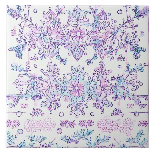 Rose Flower Ceramic Tile (Front)