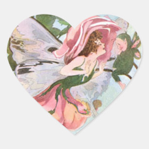 Rose Flower Fairy Heart Sticker