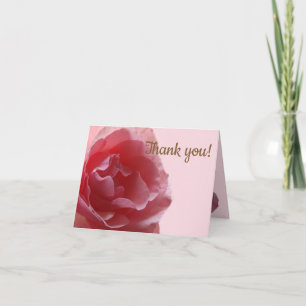 Rose flower, Feminine,  Photo Thank you  card