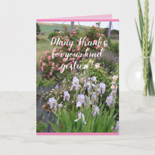 Rose Flower Garden floral Many Thanks Card
