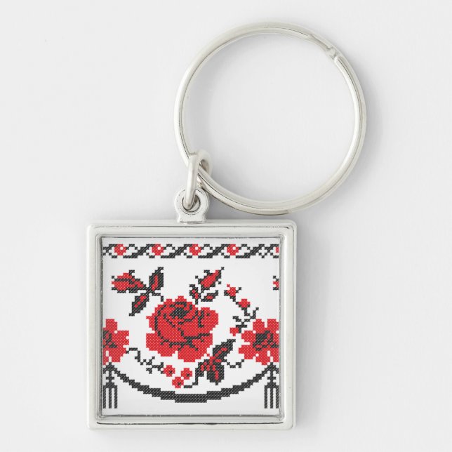 Rose flower key ring (Front)