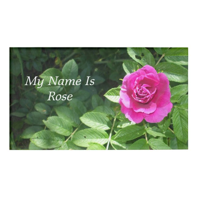 Rose Flower Name Tag (Front)