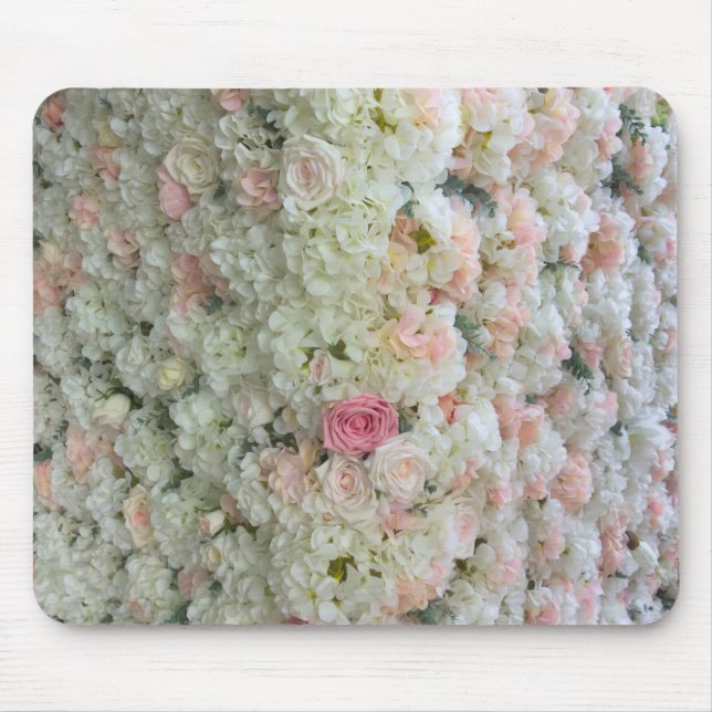 Rose Flower Nature Floral Pink Pattern Mouse Pad (Front)