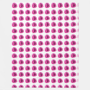 Rose Flower Pattern Fleece Blanket