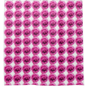 Rose Flower Pattern Shower Curtain