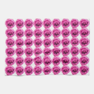 Rose Flower Pattern Tea Towel
