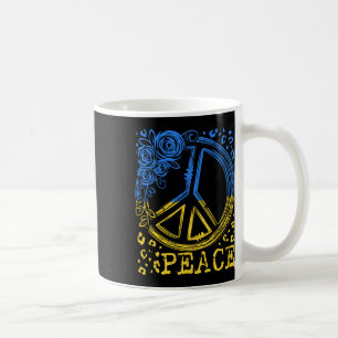 Rose Flower Peace Ukraine Vintage Flag Shirt Ukrai Coffee Mug