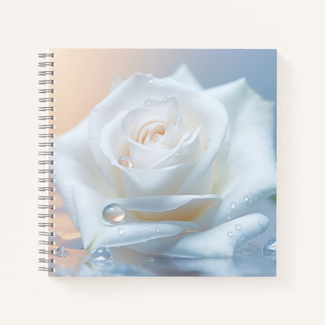 Rose Flower Petal Nature Serene Tranquil Notebook (Front)