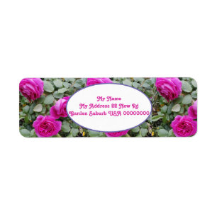 Rose Flower Pink Floral Vintage Roses Art Return A Address Label