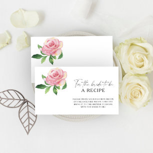 Rose Flower - Recipe for the bride to be Enclosure Card