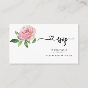 Rose Flower - RSVP Enclosure Card