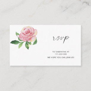 Rose Flower - RSVP Enclosure Card