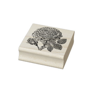 Rose Flower Rubber Stamp