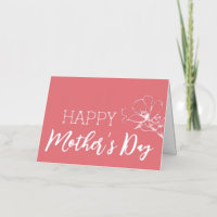 Rose Flower Sketch Happy Mother’s Day Real Silver 