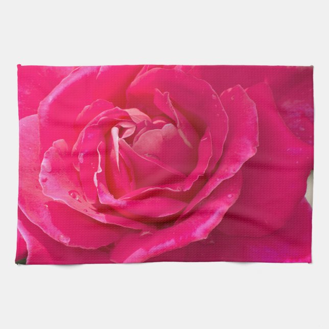 Rose flower tea towel (Horizontal)