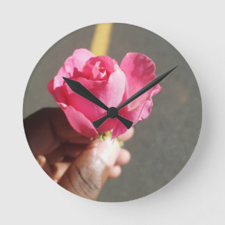 Rose Flower Wall Clock