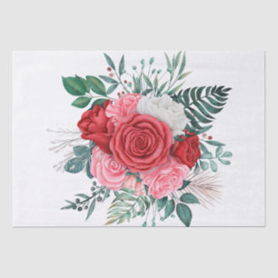 Rose Flower Watercolor Art Tissue Paper