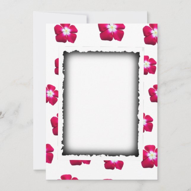 Rose flower wedding  invitation (Front)