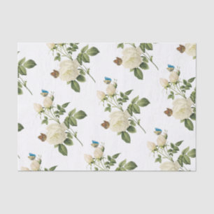 Rose Flower with Butterfly Pattern Tissue Paper