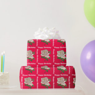 Rose Flower Wrapping Paper