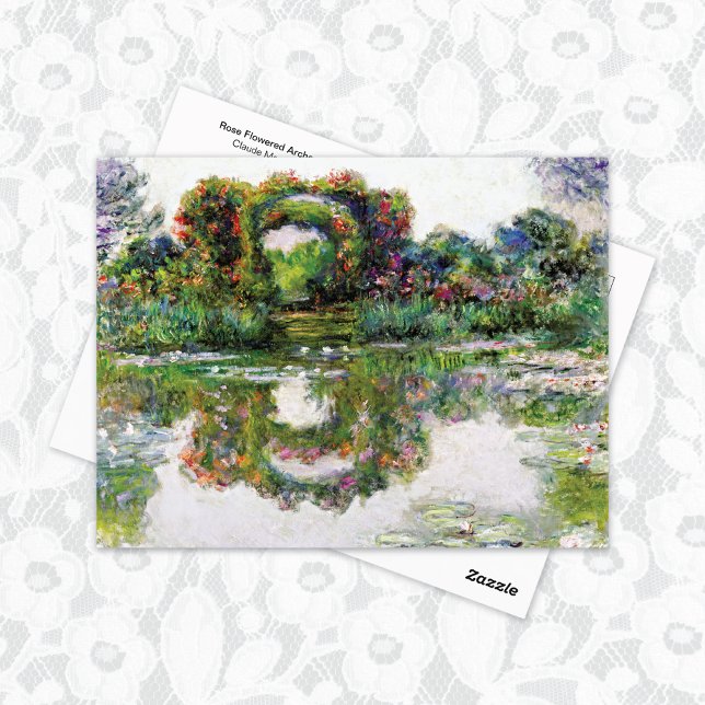 Rose Flowered Arches Claude Monet Postcard (Creator Uploaded)