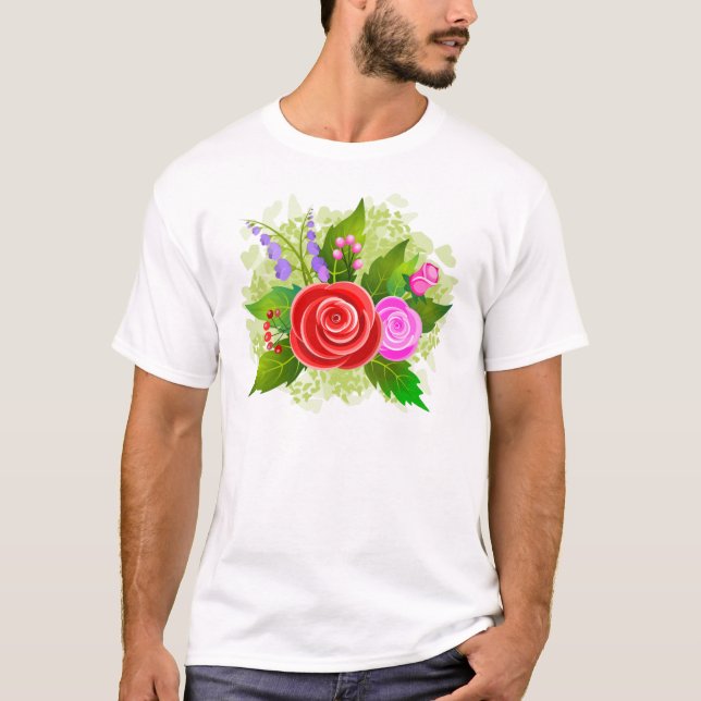 Rose Flowers Banquet Design-25310 T-Shirt (Front)