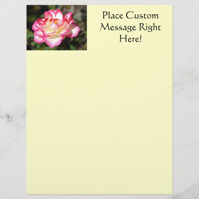 Rose Flyer Template Pink White Rose Yellow Flyer (Front)