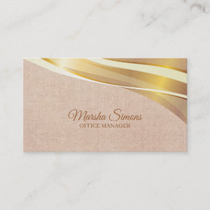 Rose Fog Linen Texture Business Card