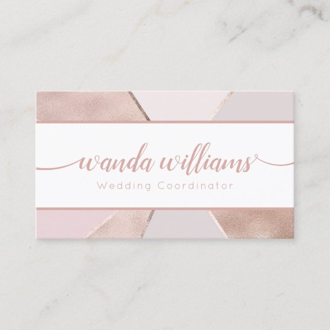 Rose Foil Handwritten Calligraphy | Business Card (Front)