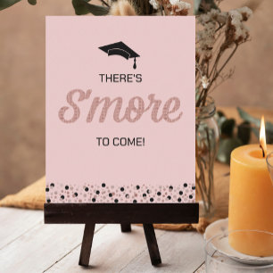 Rose Foil Script S’more Confetti Pink Grad Sign