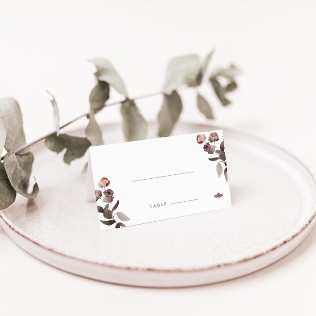 Rose Folded Wedding Place Card with Fish Meal (Creator Uploaded)