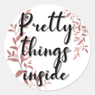 Rose Font Pretty Things Inside Sticker