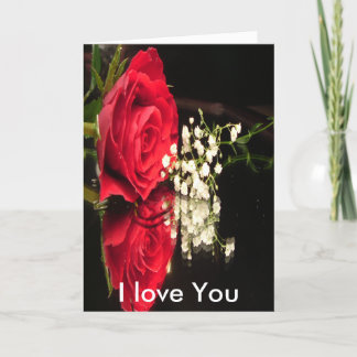 rose for a rose    I love You Card